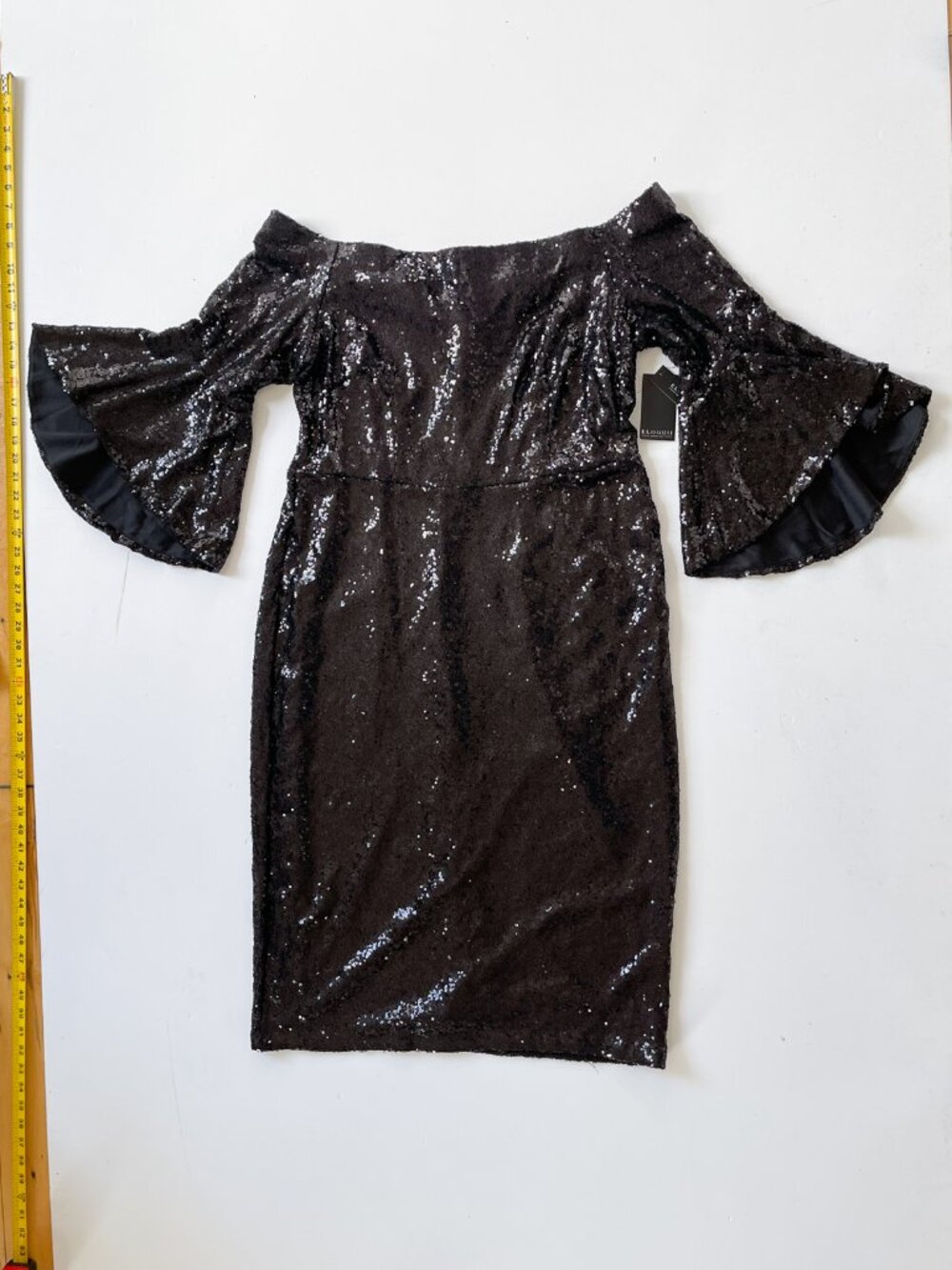 Eloquii black sequin cocktail dress